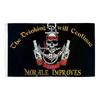 Drinking Will Continue Pirate Flag 3x5ft Poly - Mighty-Locked Stitching - Perfect for Indoor or Outdoor Flying
