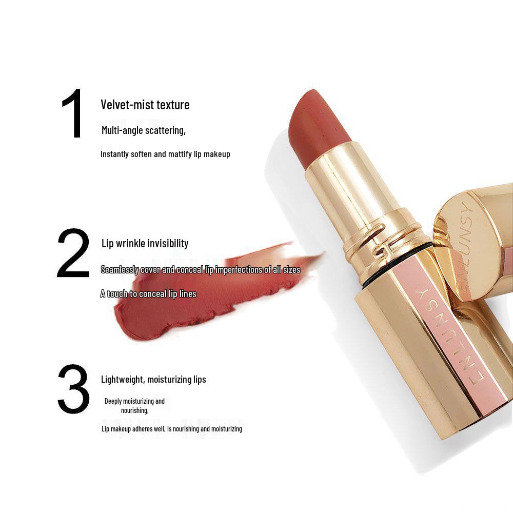 Anlusi Soft Mist Non-stick Matte Lipstick - Velvet Satin Lip Glaze & Gloss.
