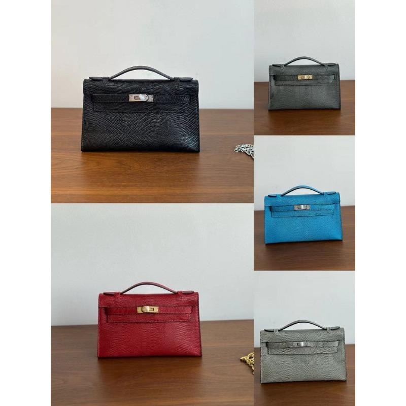 New Generation Lizard Pattern First Layer Cowhide Leather Bag Portable Shoulder Crossbody Small Square Bag Women's Bag