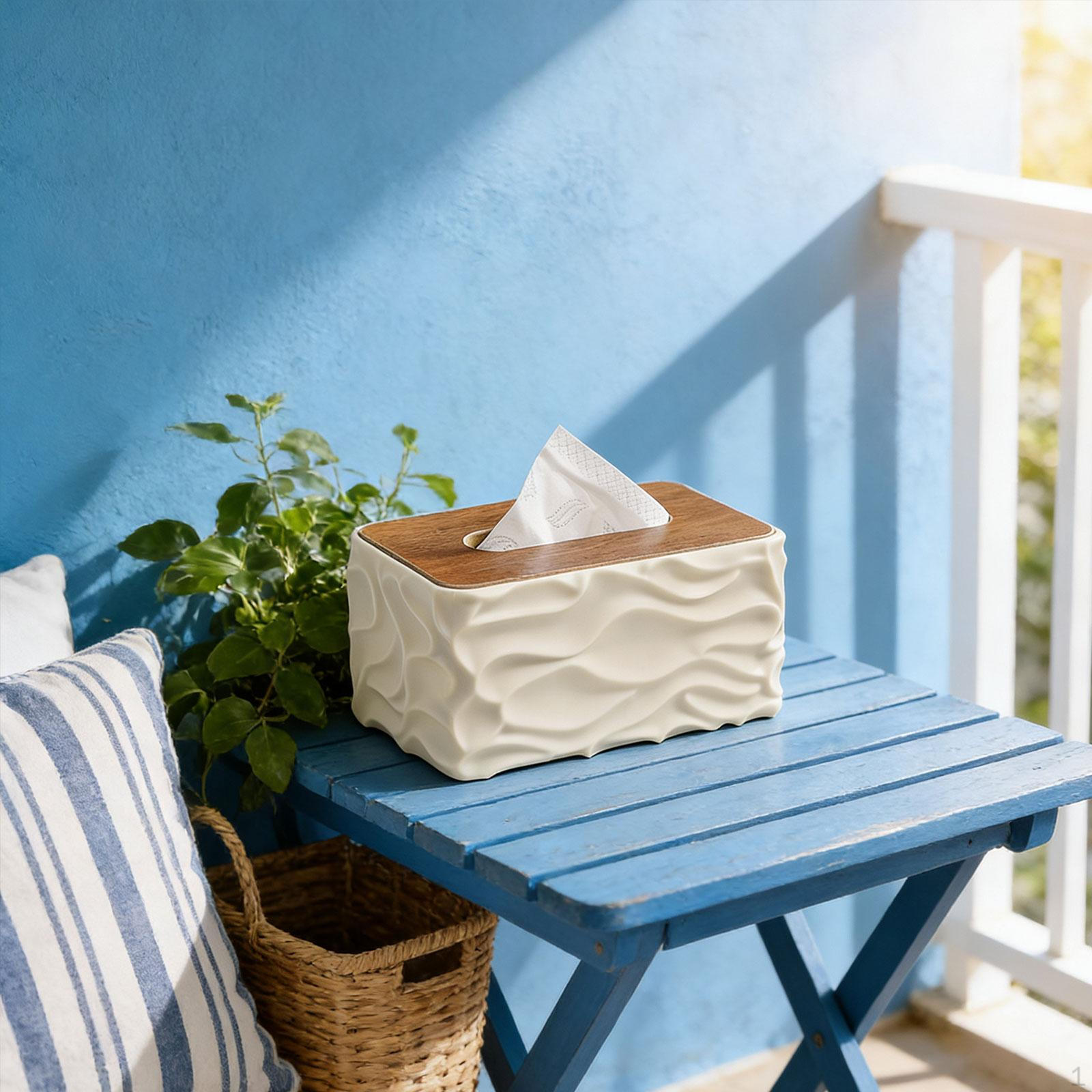 

Creative Storage Solution for Tissue Boxes, Decorative Napkin Holder, Box Holder белый