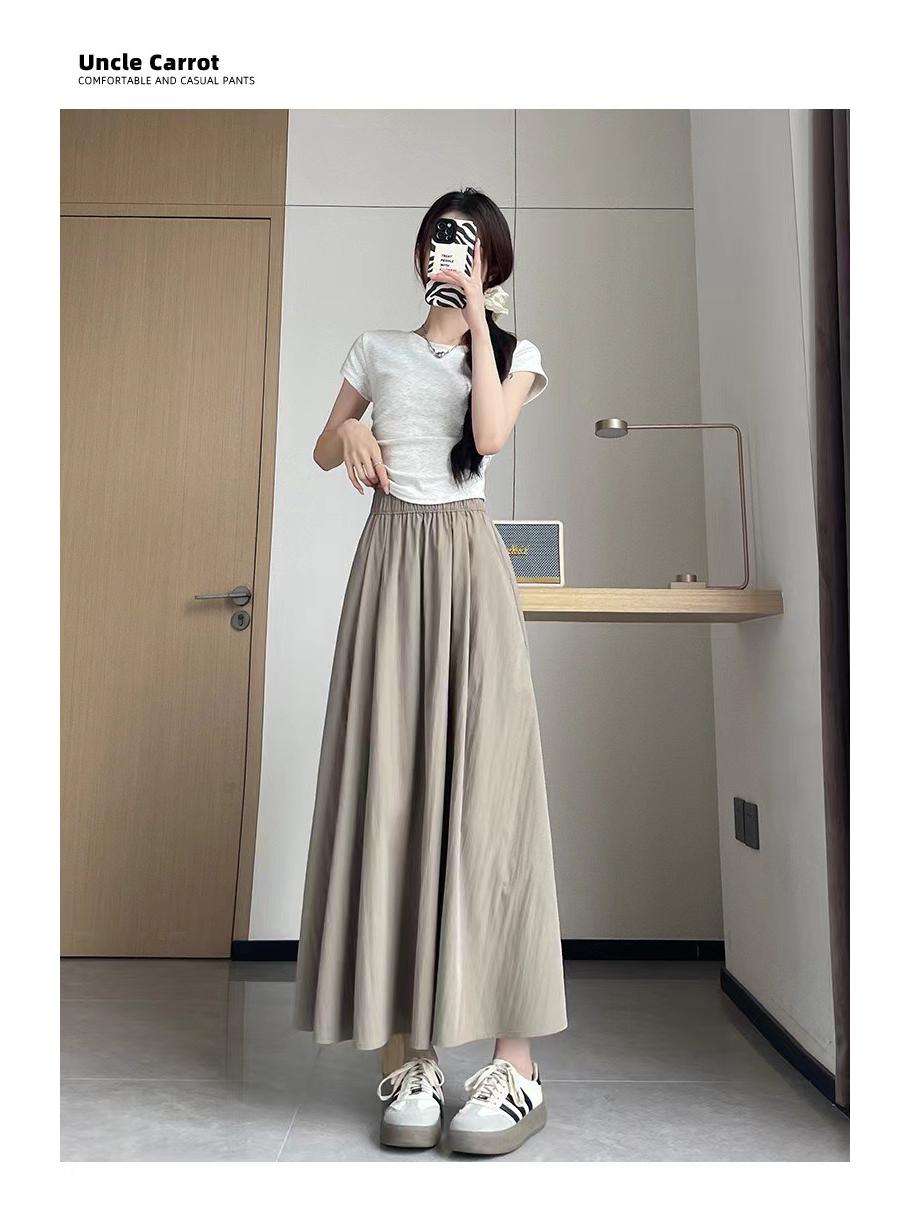 

Летняя юбка Yamamoto A-Line с высокой талией и складками 2025 года — легкая, дышащая, утягивающая L (125-140) коричневый