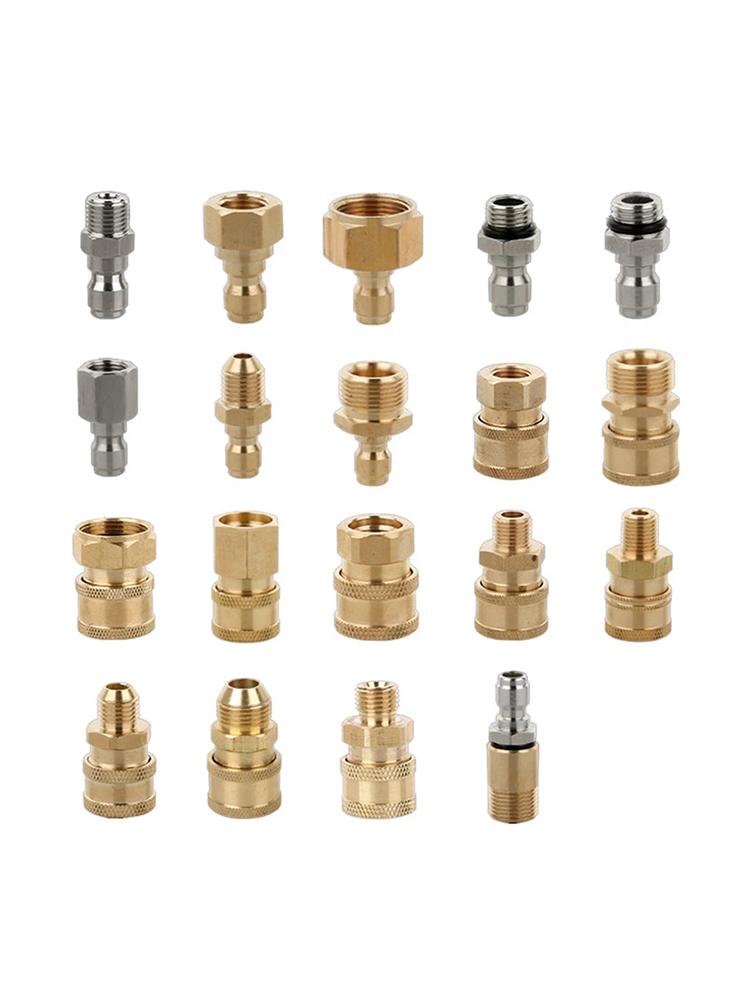 Pressure Washer Connector Professional Adapter 1/4 Quick Disconnect M14 M22 Male Female Coupler Car Washing For Bmw Tesla VW