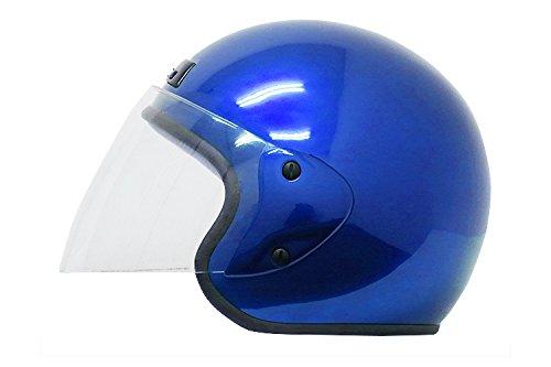 Bike Parts Center Jet Blue 7205 Freestyle Motorcycle Helmet (Head Circumference: 57cm-60cm)