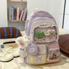 Schoolbag fresh and sweet large-capacity transparent pain bag backpack female Japanese high-value junior high school students backpack wholesale