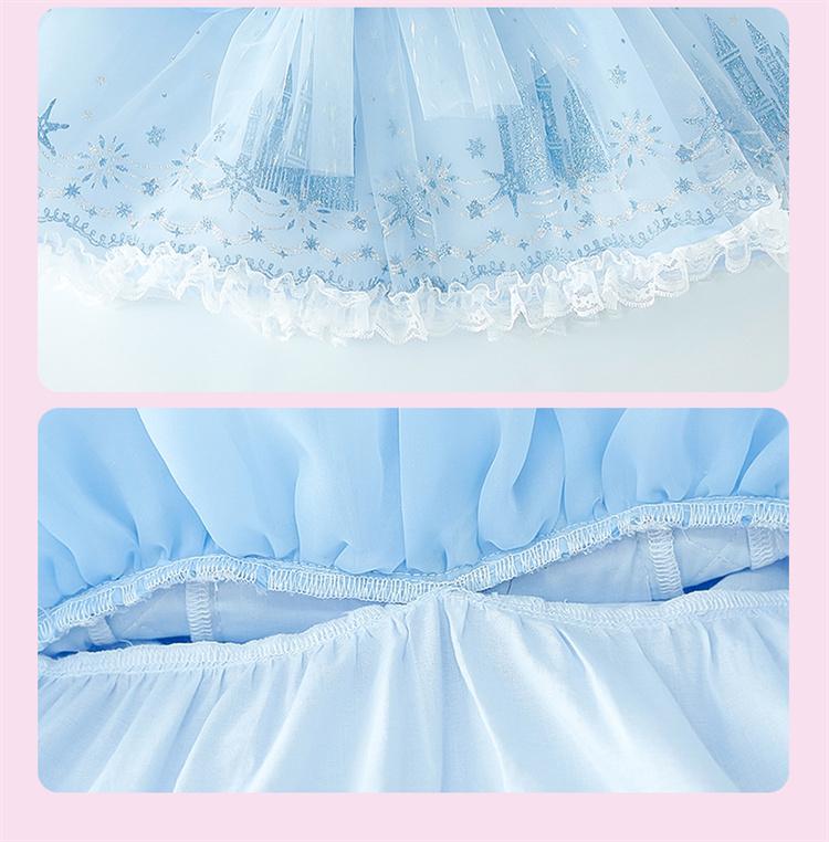Girls' Summer Dress 2026 New Style Baby Girl Elegant and Beautiful Elsa Princess Dress Children's Summer Dress Dress