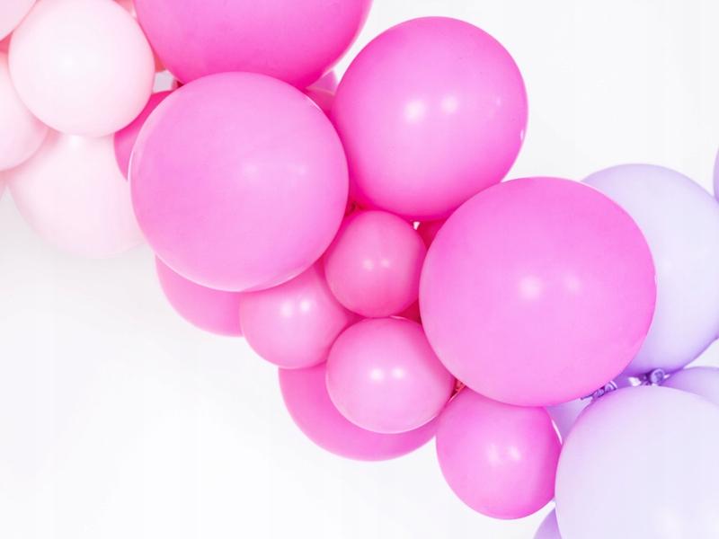 Pastel Pink Fuchsia Birthday Balloons 12cm 100pcs