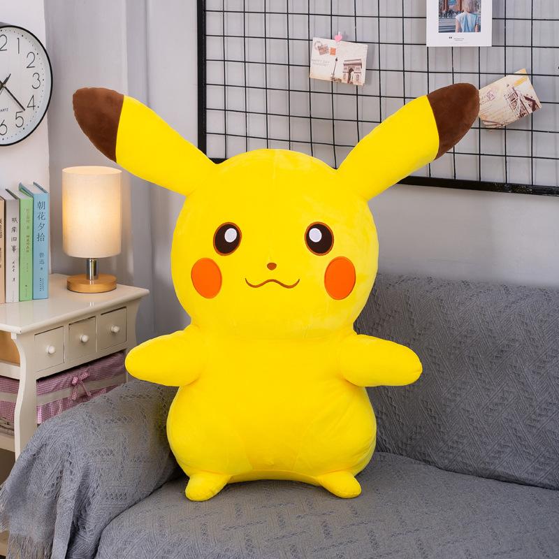 Cute Yellow Electric Mouse Plush Toy Pillow High Quality Anime Doll Gift For Kids Friends Birthday Christmas
