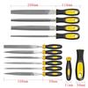19-Piece Metal Steel File Set: Includes Flat, Triangular, and Semicircular Files for Grinding Iron