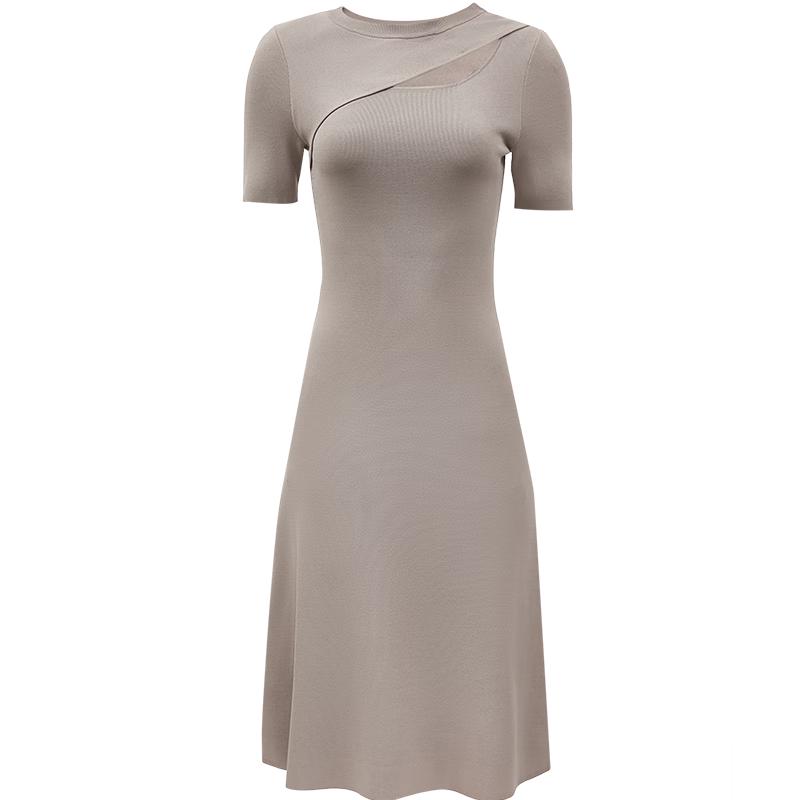 

VEROMODA Knit A-line Hollow-Out Dress L