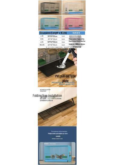 Extra Large Indoor Cage for Rabbits, Guinea Pigs, Hamsters, and Chinchillas with Toilet