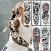 1 PC 480*170MM Full Arm Leg Temporary Tattoo Sticker for Women Men Waterproof Skull Compass Sexy  Tattoo Body Art Fake Flower Tattoo Paper Sticker