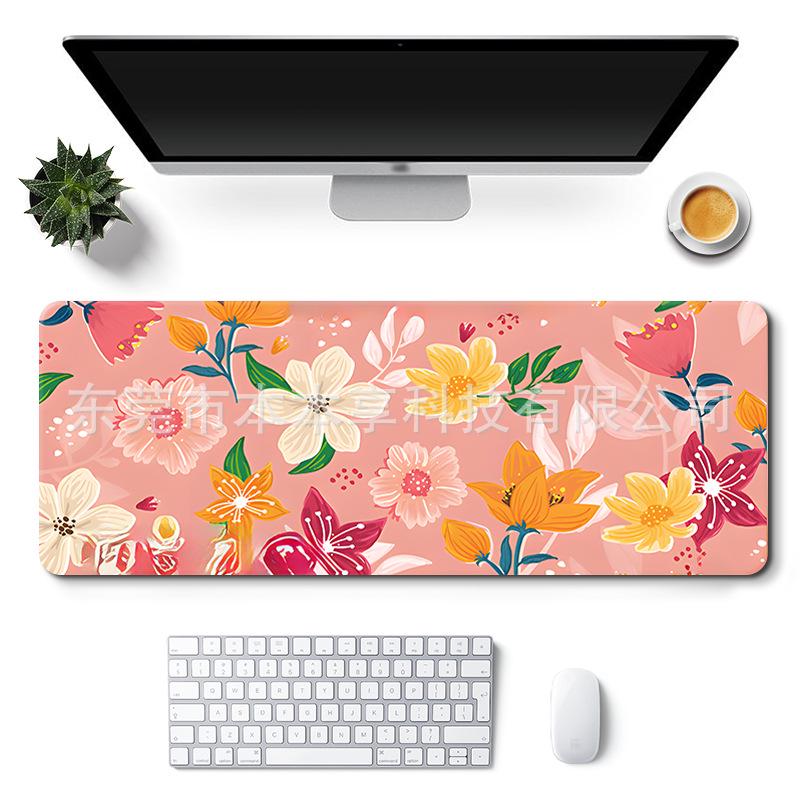 Extra Large Custom Girl's Cute Office Desk Mat - Non-Slip Landscape Style Mouse Pad