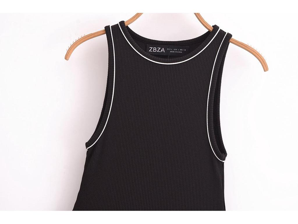 2025 Spring Women's European & American Style Sleeveless Patchwork Dress