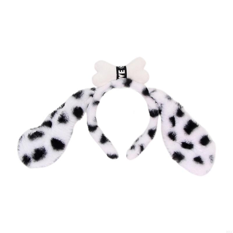 Adorable Dog Ear Hairband Plush Headband Cosplay Headwear For Kids School Event