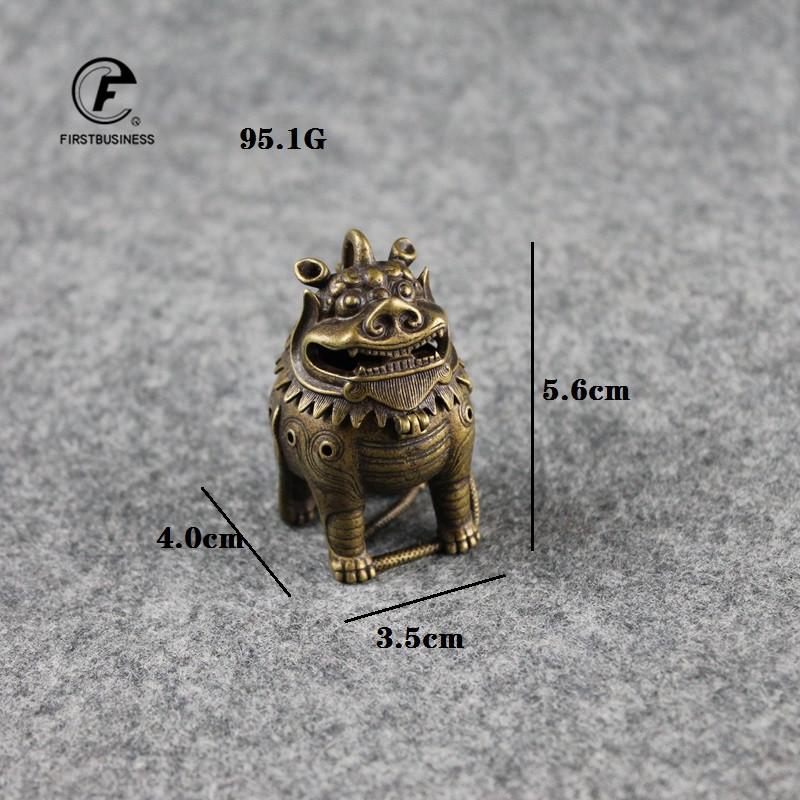 Antique Copper Classical Chinese Mythical Beast Incense Burners Ornaments Brass Mini Sandalwood Censers Home Decorations Crafts