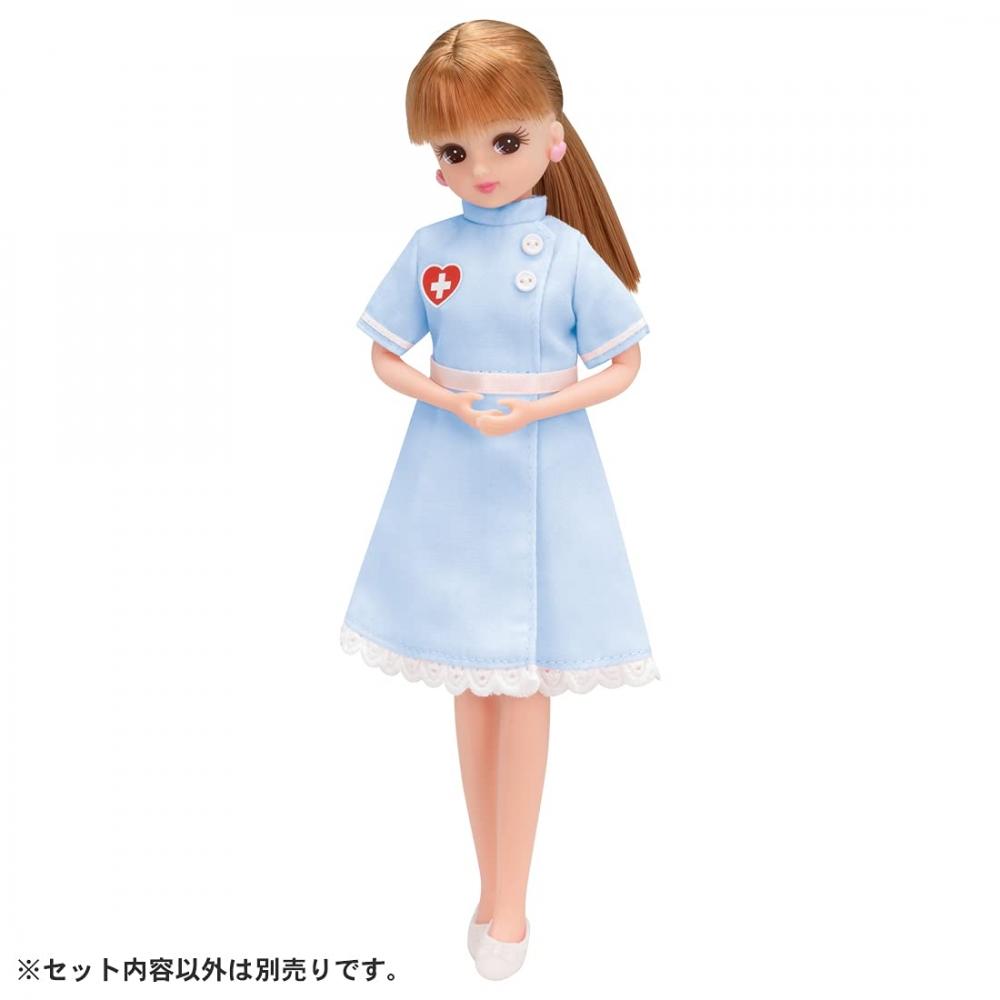 TAKARA TOMY "Licca-chan Dress Oisha-san & Kangoshi-san Dress Set" Dress-up doll play house toy 3 years old and above Toy safety standard passed ST mar