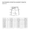 Namelessage Outdoor Pants, Stretch Shorts, NAOP-40, Black, Size M, for Men and Women