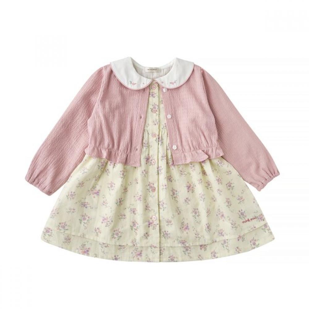 Mink Mui Lovely Flower Cardigan Set Dress PK/24 months (90)