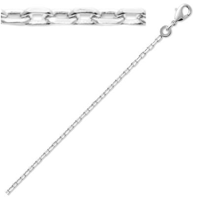 [L0491] - Silver 'Forçat' Chain Silver (rhodium Plated) - 45 Cm 2 Mm