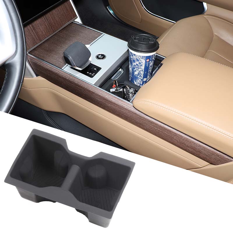 TPE Black For Land Rover Range Rover Sport Vogue 2013-2026 Car Center Console Water Cup Holder Storage Box Car Accessories