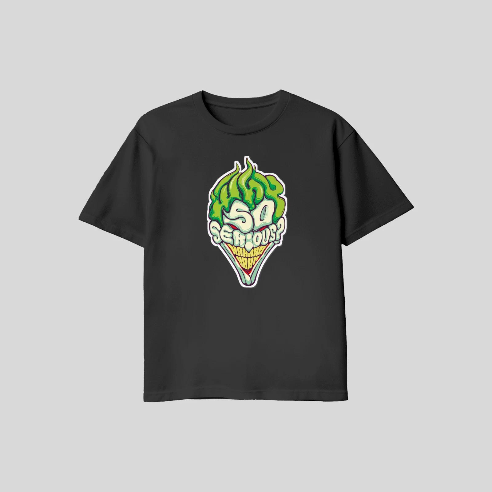 Unisex Adult Casual Graphic Why So Serious Joker T Shirt Gildan XL ... XXL