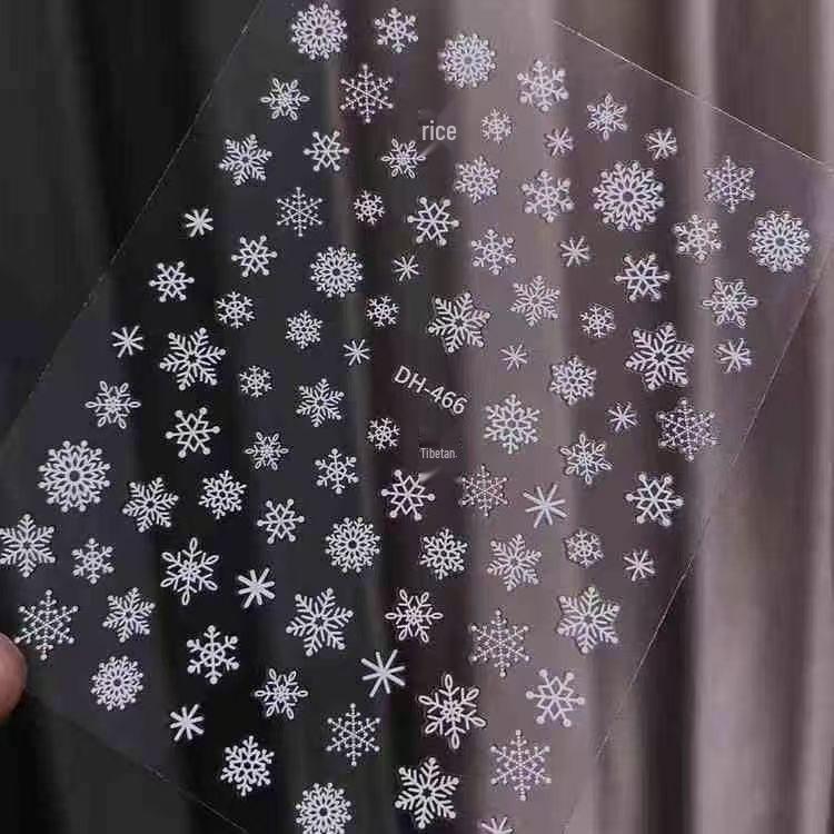 White Snowflake Nail Art Stickers for Christmas & New Year