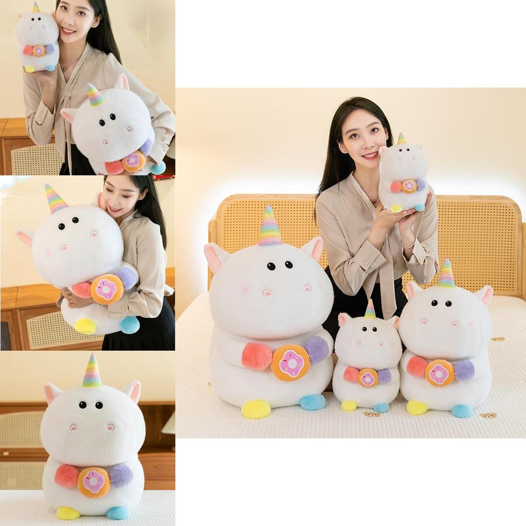 Adorable White Unicorn Plush Doll With Romantic Charm Perfect For Gifts And Home Decor