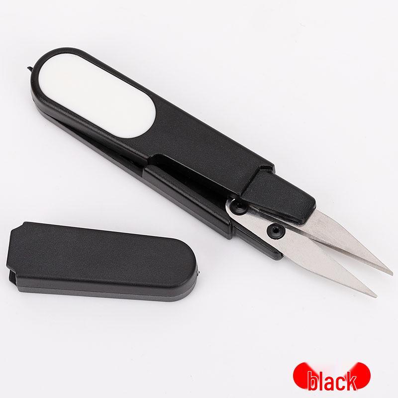 Colorful U-Shaped Spring Scissors for Cross Stitch, Yarn, and Thread Trimming – Perfect for Sewing and Household Use