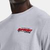 Under Armour Solid Color Printed Training Loose Fit Crew Neck Short Sleeve T-Shirt Men Tops Gray 1373996-011