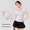 Women's U-Neck Slim Fit Short Sleeve T-Shirt