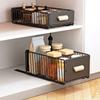 Wear Resist Pull Out Drawer Foldable Storage Basket Slide Out Shelf  Spice Organization