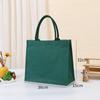 Red Burlap Tote, Green Burlap Tote, Black & Blue Linen Shopping Bag, MUJI Tote Bag.