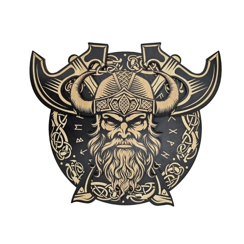 

652F Medieval Wall Plaques Nordic Portrait Sword Wall Hangings Sign Bedroom Club Home Decorations Wall Decors Gift