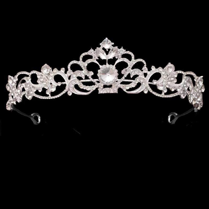 Fashionable bride and bridesmaid headdress with diamond crown, goddess beauty catwalk hair accessories, hair crown and headband