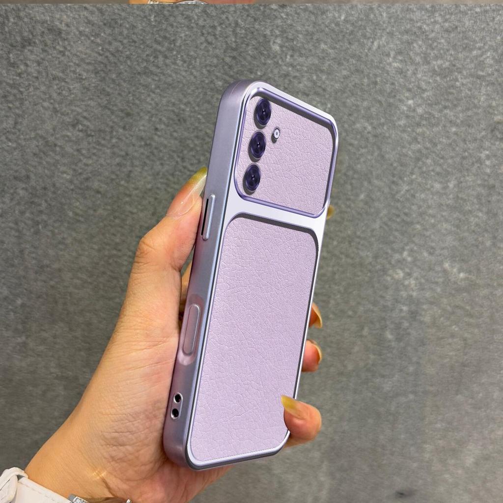 Luxury Faux Leather Case for Samsung Galaxy S26+ Shockproof Big Window