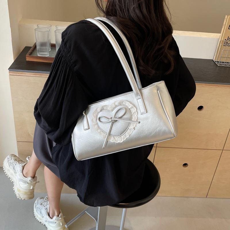 Damen Freizeittasche mit Schleife Spitze Liebestasche Schultertasche Reisetasche große Kapazität