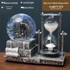 Retro Iron Tower Music Box with Luminous Crystal Ball Hourglass - Perfect for Desktop Ornament or Small Gift for Graduation, Qixi, or Valentine's Day.