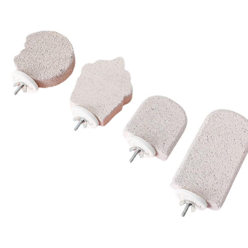 Birdcage Nail Grinding Perch Toy for Parrots - Rough Surface Ice Cream Design