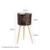 Nordisches Blumenregal, Rattan-Imitation, Blumentopf, gewebter Blumenkorb mit abnehmbaren Beinen, Pflanzenständer, Korb, Garten, Heimdekoration