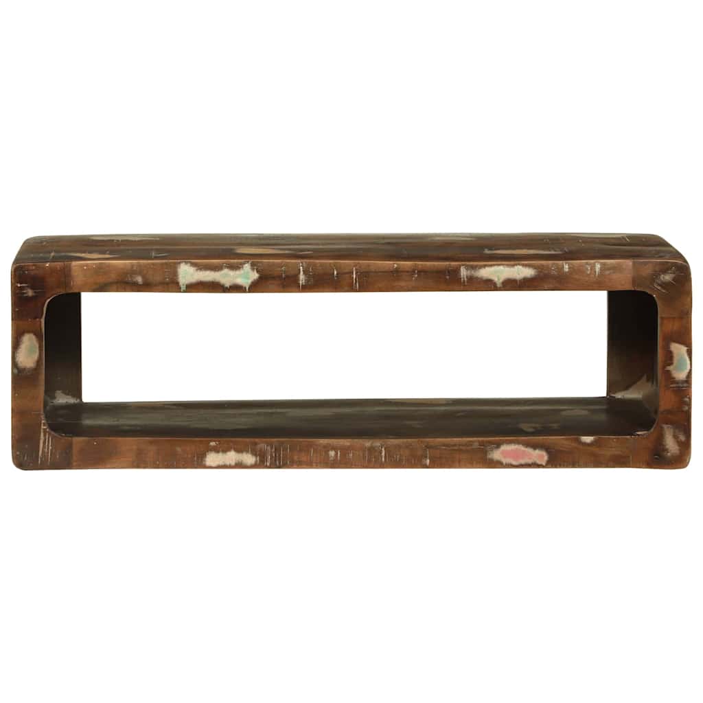 TV Stand Multicolored 80 X 30 X 25 Cm Solid Reclaimed Wood