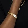 Bracelet - Luxenter - Anleh - Nacre blanche - finition or jaune 18k - 16cm + 3cm d'extension