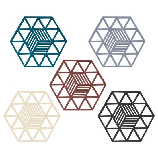 2Pcs Cup Mat Splicable Heat Insulation Silicone Nordic Hollow Hexagonal Pot Coaster Pad