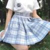 Gentle Blade Authentic JK Uniform: Plaid Pleated Skirt & College Style Short Shirt Set