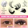 60D 100D 3D Cluster False Eyelash Set - DIY Segmented Lashes with Hot Melt Style for Dense, Natural Look