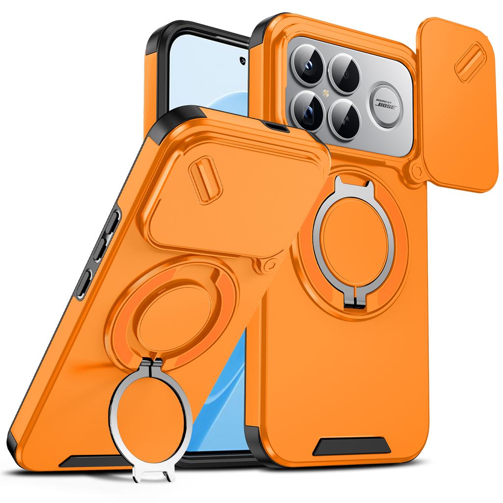 For Xiaomi Poco F8 Ultra Case Poco F8 Pro Cover F8Ultra Magnetic Ring Armor Slide Camera Lens Case Magsafe Wireless Charge Cover