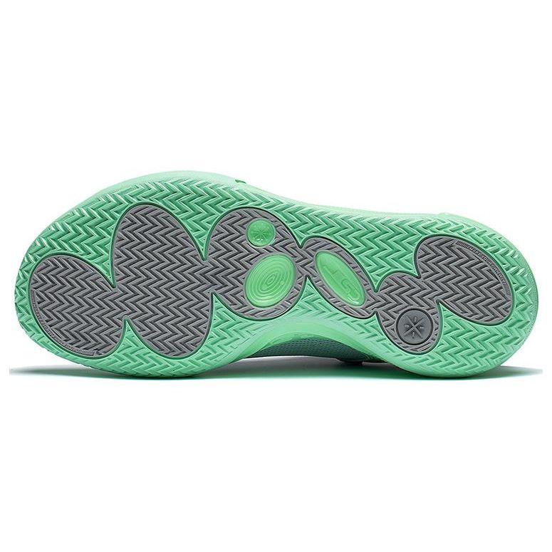Li Ning All City 11 Fabric Synthetic Leather Shock Absorption Non-Slip Wear-Resistant Low-Top Basketball Shoes Men sneaker Gray Green ABAT031-1