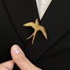 Anstecknadel Schwalbe Brosche Silber Tierabzeichen Einfacher Schwalbenschwanz Pin Mädchen