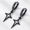 Star Drop Earring Rock Cool Women Cross Earring for Lady Girls Gift Jewelry