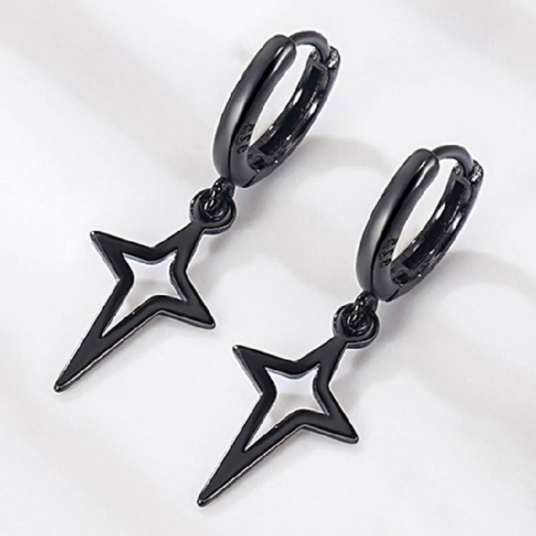 Star Drop Earring Rock Cool Women Cross Earring for Lady Girls Gift Jewelry
