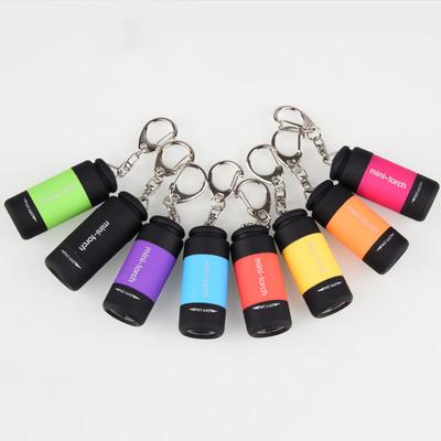 1pc esportes ao ar livre acampamento à prova dwaterproof água mini luz led usb recarregável lanterna lâmpada bolso chaveiro usb recarregável bolso chaveiro lanterna